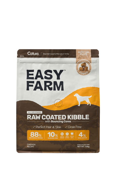 Easy Farm Raw Coated Kibble with Bouncing Cores - Chicken Recipe (Dog)