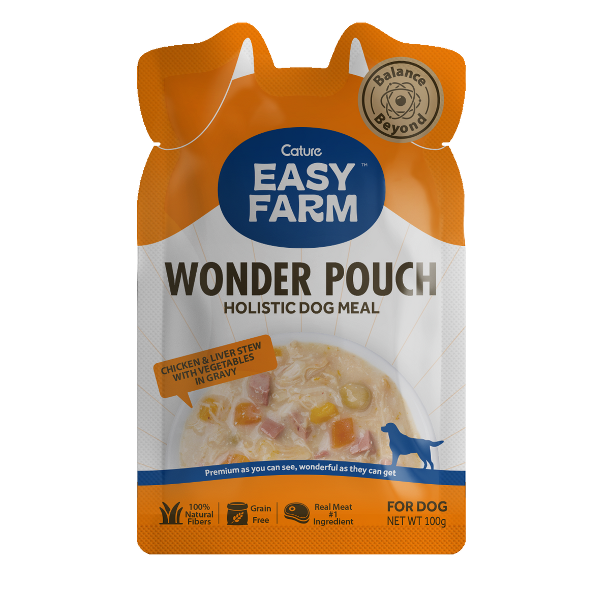 Easy Farm Wonder Pouch - Chicken & Liver Stew with Vegetables in Gravy (Dog)