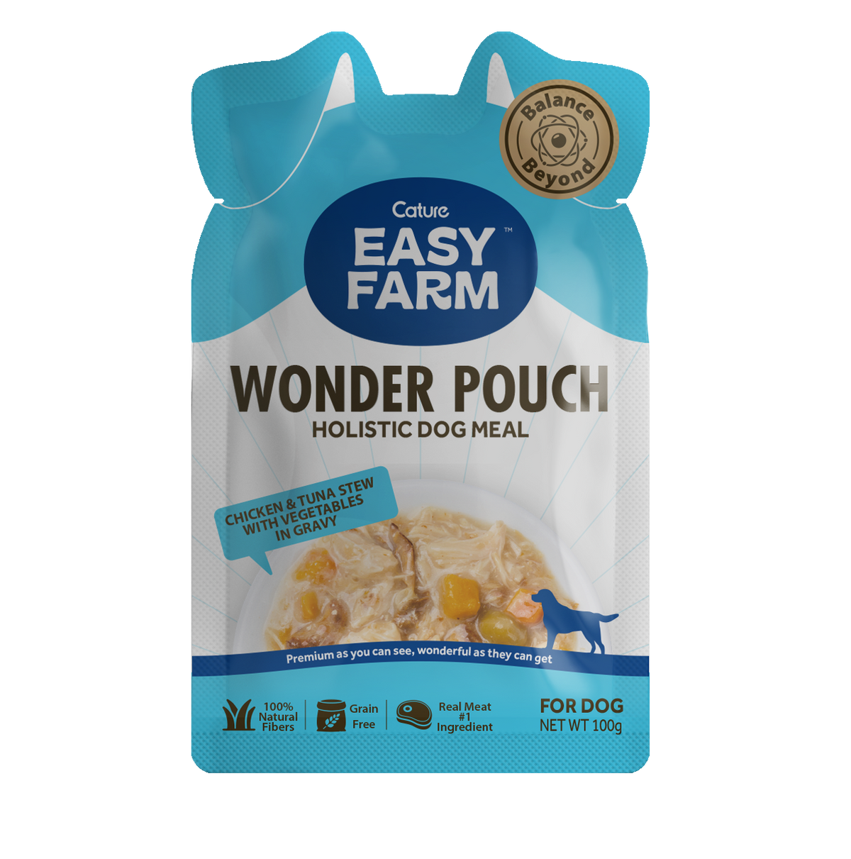 Easy Farm Wonder Pouch - Chicken & Tuna Stew with Vegetables in Gravy (Dog)