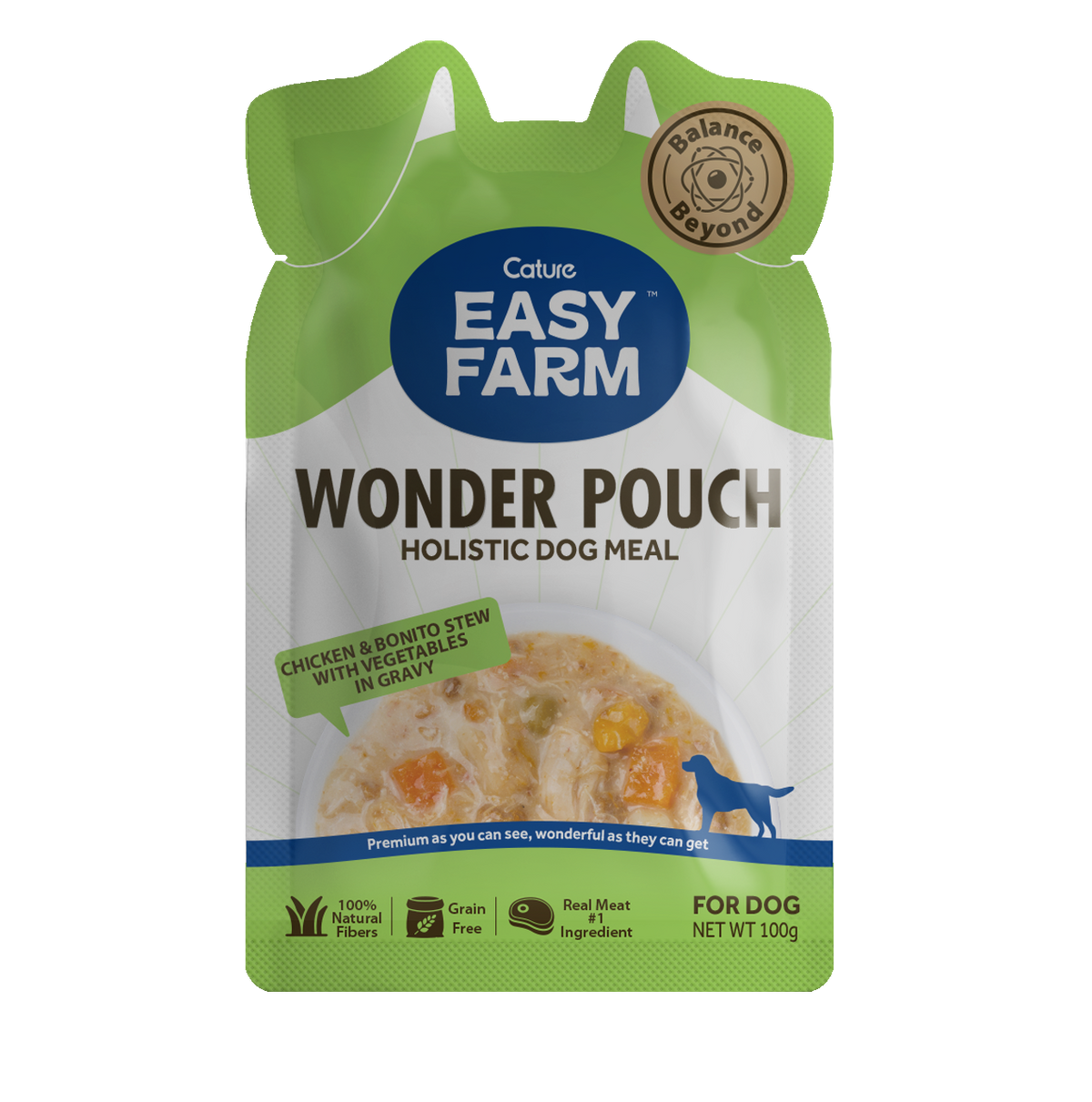 Easy Farm Wonder Pouch - Chicken & Bonito Stew with Vegetables in Gravy (Dog)